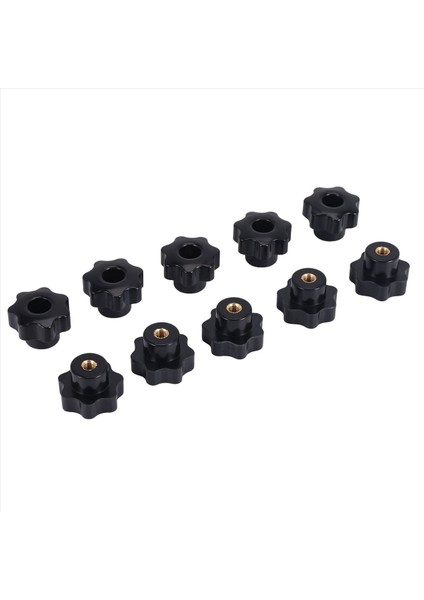 10PCS M6 Dişi Düğme Vidaları M6 x 32MM Dişi Dişli Yıldız Kafa Kelepçeleme Düğmesi Kavrama Siyah (Yurt Dışından) fiyatları