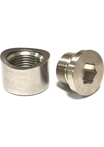 Conta Paslanmaz Çelikler ile Oksijen Sensör Bung Geniş Bant Somun Takma Kaynak Bungs M18X1 5 Araç Aksesuarları (Yurt Dışından) indirimleri