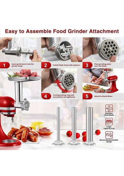 1 Set Metal Gıda Öğütücüsü Ekleme Stand Mikserleri Et Öğütücü Eki Dahil (Yurt Dışından) fırsatları