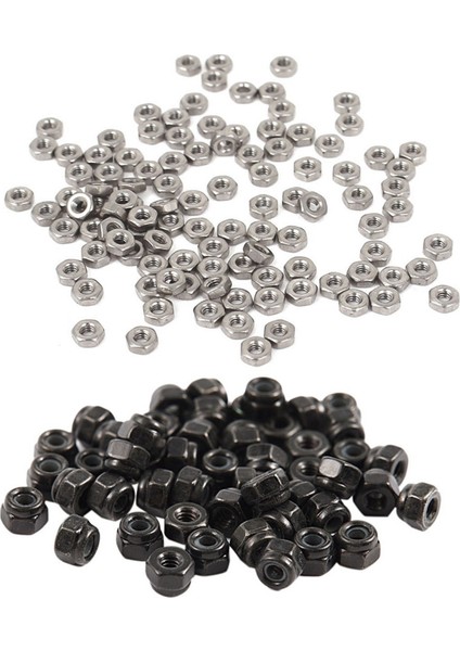 50PCS M2 Çinko Kaplama Nylock Nylock Nylon Insert Hex Kilit Fındık Siyah ve 100 Pcs M2 Hex Fındık 304 Paslanmaz Çelik Bağlantı Elemanı DIN934 (Yurt Dışından) fiyatları
