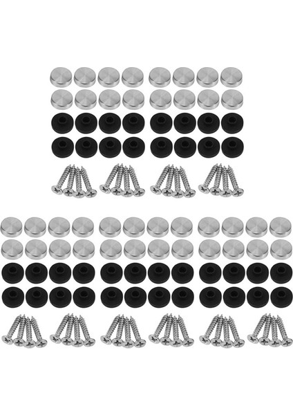 40 Pcs 14MM Dia Paslanmaz Çelik Dekoratif Ayna Vida Kapı Çivileri (Yurt Dışından)