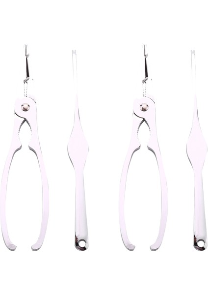 2x Deniz Ürünleri Kraker Set Seti 2 Pcs Yengeç Istakoz Çatalı Için Paslanmaz Çelik Yararlı Zincirler Ev Mutfak Yemek Aracı Gadgets (Yurt Dışından)