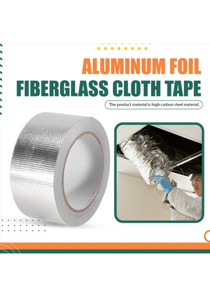 Cam Fiber Bez Alüminyum Folyo Bandı (5 9mil Kalınlığında) Yüksek Sıcaklıklı Yalıtım Yapışkan Metal Koli Bandı 1 Paket (Yurt Dışından) indirimleri