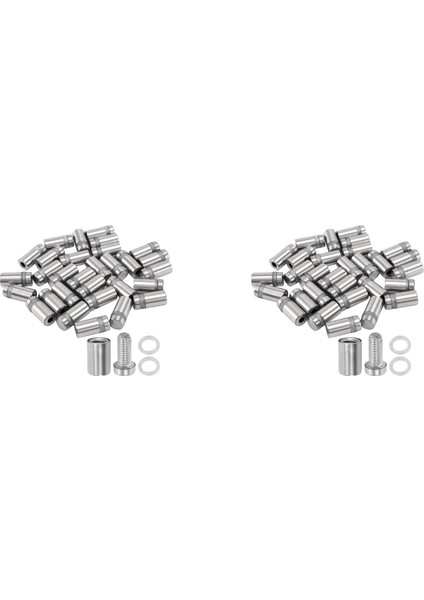 60 Adet 12 x 22MM Paslanmaz Çelik Aracı Cam Tutucu Işaret Montajı (Yurt Dışından)