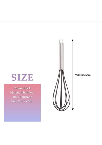 Silikon Mutfak Çırpma 10 Inç Silikon Çırpma Yumurta Çırpıcı Çok Sağlam Mutfak Tel Balonu 600ºF Isıya Dayanıklı (Yurt Dışından) indirimleri