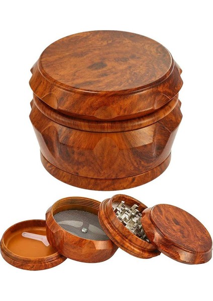 Ahşap Öğütücü Büyük Kapasiteli 4 Katmanlı Öğütücü Polen Kazıyıcı Ev Mutfak Kahverengi Için Uygun (Yurt Dışından)