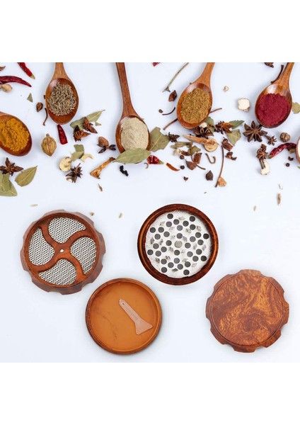 Ahşap Öğütücü Büyük Kapasiteli 4 Katmanlı Öğütücü Polen Kazıyıcı Ev Mutfak Kahverengi Için Uygun (Yurt Dışından) fiyatları