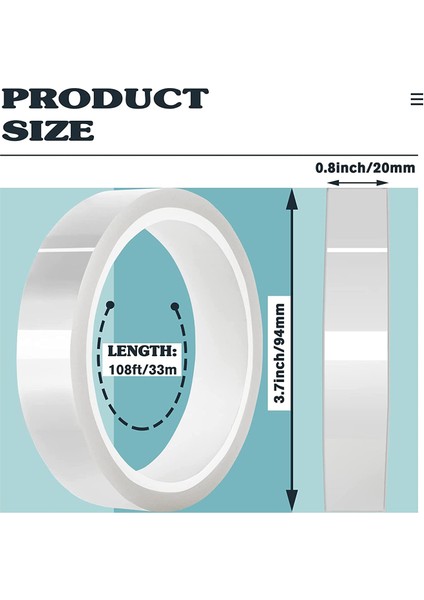 4 Rulo 20MM X33M (108FT) Htv Elektrik Bandı Şeffaf Yüksek Sıcaklık Süblimasyon Isı Dayanıklı (Yurt Dışından) fırsatları