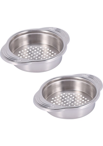 2x Paslanmaz Çelik Gıda Süzülebilir Elek Tuna Pres Kapak Yağı Çıkıştırıcı Eşsiz Karşı Karşı Bulaşık Yıkayıcı Güvenli Tasarım (Yurt Dışından)