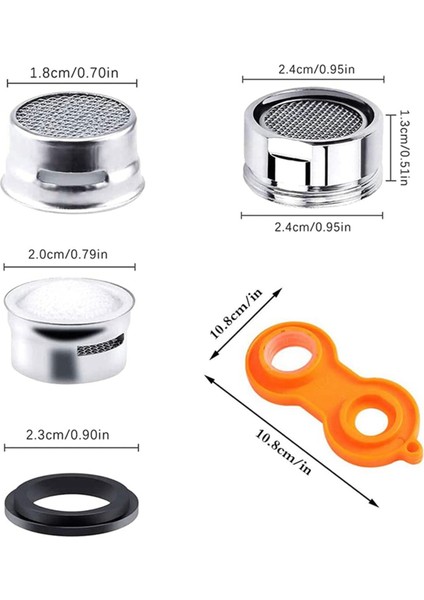 6x Musluk Havalandırıcı Banyo Lavabo Havalandırıcı Mutfak Musluk Havalandırıcı Yedek Parçalar Pirinç Kabuk Musluk Havalandırıcı Anahtarı (Yurt Dışından) modelleri