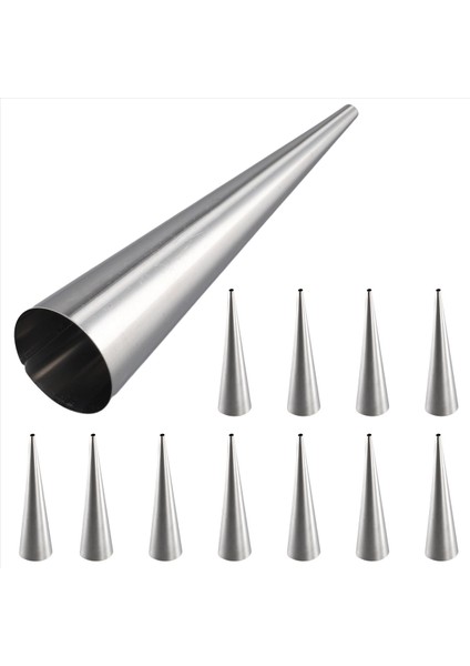 Krem Boynuz Kalıpları 12PCS Büyük Boyutlu Pişirme Konileri Paslanmaz Çelik Rulo Korna Formları Konik Danimarka Hamur Işi Kruvasan Konileri Kalıplar (Yurt Dışından) modelleri