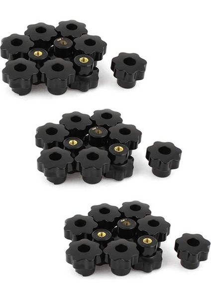 30 Adet 32MM Dia M6 Iplik Vidası Tip Yıldız Başlığı Kelepçeleme Düğmesi Tutam (Yurt Dışından)