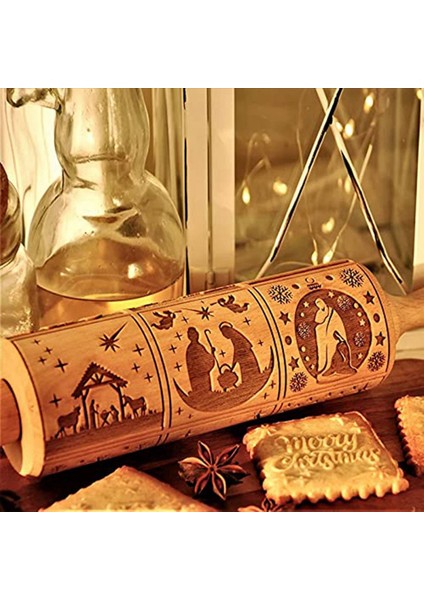 2x Doğuş Deseni Noel Noel Ahşap Kabartma Pimi 9 Farklı Sahne ile Kabartmalı Kurabiye (Yurt Dışından) modelleri