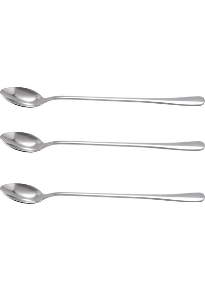 Yeni 3pc Uzunluğundaki Paslanmaz Çelik Çay Kahve Kaşığı Kokteyl Dondurma Kaşık Spoons Çatal Bıçak Takımı Sivri Başlık (Yurt Dışından)