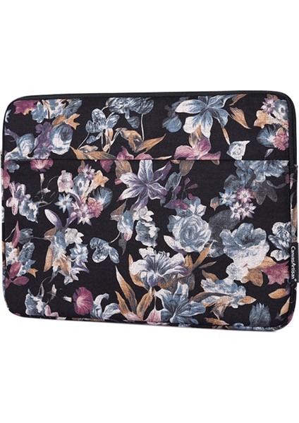 Canvasartısan H2-11 Şok Emici Astarlı 12 Inçlik Dizüstü Bilgisayar Fermuarlı Çanta Suluboya Çiçek Desenli Keten Dizüstü Bilgisayar Kılıfı (Yurt Dışından) indirimleri