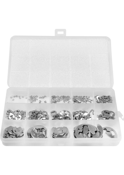 290PCS/SET E Klips Çıkan Çiftlik Kiti Paslanmaz Çelik 1 2-15 mm Kasnak Milini Için Harici Tespit Halka Klipsi (Yurt Dışından)