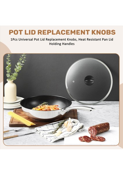 1pcs Universal Pot Lid Yedek Düğmeleri Isıya Dayanıklı Tava Kapağı Tutma Kolları (Yurt Dışından) fırsatları