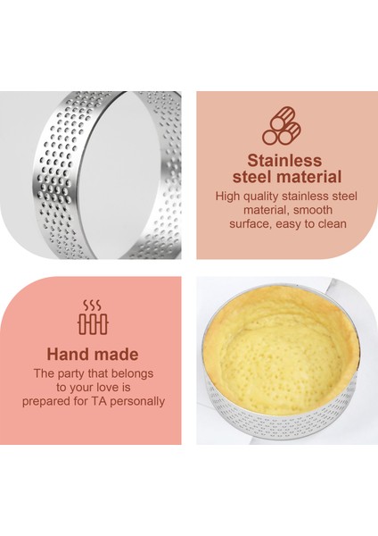 10PCS Yuvarlak Tatlı Paslanmaz Çelik Deligini Meyveli Pasta Kek Kukar Kalıp Mutfak Mutfak Pişirme Kalıp 6cm (Yurt Dışından) fırsatları