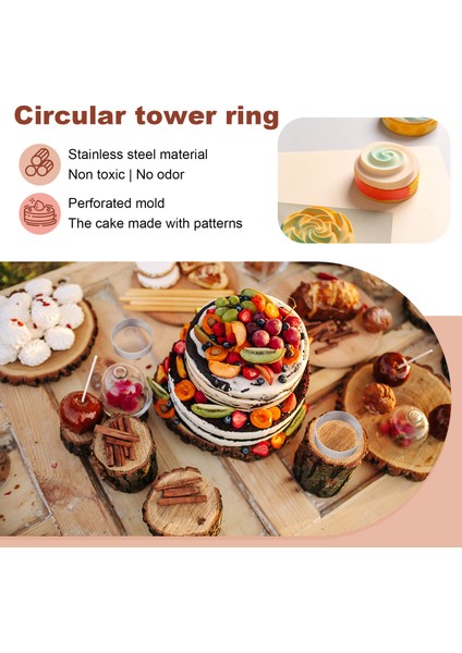 10PCS Yuvarlak Tatlı Paslanmaz Çelik Deligini Meyveli Pasta Kek Kukar Kalıp Mutfak Mutfak Pişirme Kalıp 6cm (Yurt Dışından) indirimleri