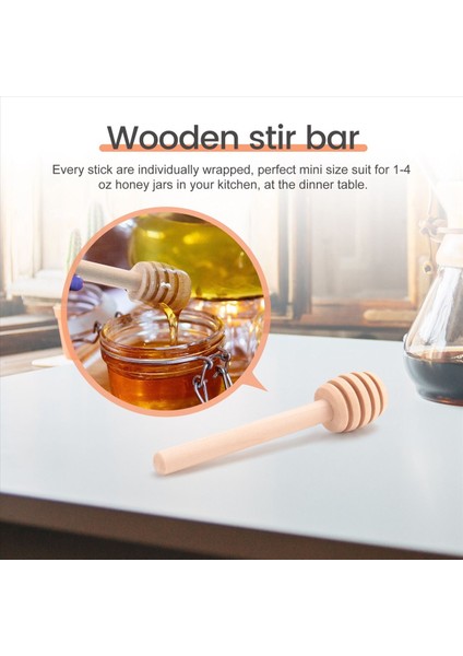 50 Paket Mini 3 Inç Ahşap Bal Kepçe Çubukları Ayrı Ayrı Sarılmış Bal Kavanozu Dağıtıcı Çiseleyen Bal Düğün Iyilikleri Için Sunucu (Yurt Dışından) indirimleri