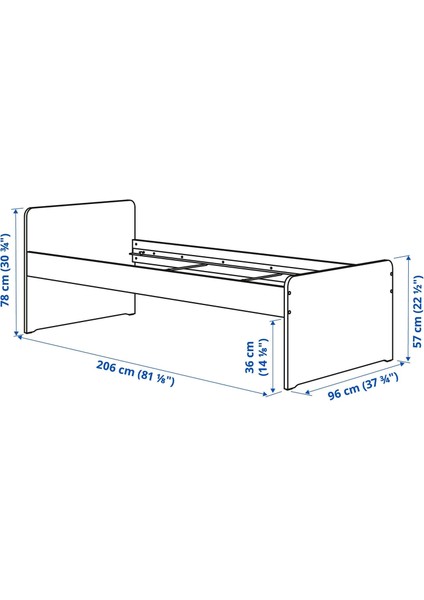 Slakt / Nattapa Tek Kişilik Karyola Beyaz 90 x 200 cm fiyatları