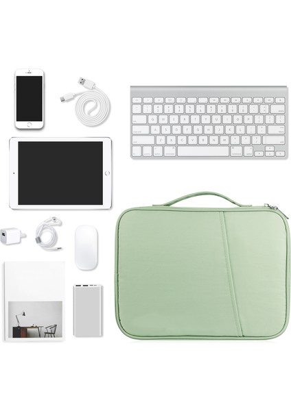 12-13 Inç Dizüstü Bilgisayar Taşıma Çantası Bilgisayar Koruma Çantası Naylon Kılıf Tutucu - Açık Yeşil (Yurt Dışından) indirimleri