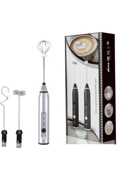 Elektrikli Süt Frothers Handheld Kablosuz Blender USB Mini Kahve Makinesi Çırpma Mikseri Cappuccino Krem Yumurta Gıda Blender B (Yurt Dışından)