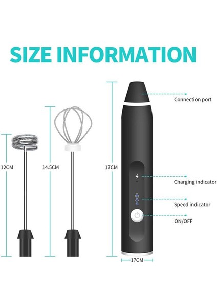 Elektrikli Süt Frothers Handheld Kablosuz Blender USB Mini Kahve Makinesi Çırpma Mikseri Cappuccino Krem Yumurta Gıda Blender B (Yurt Dışından) modelleri