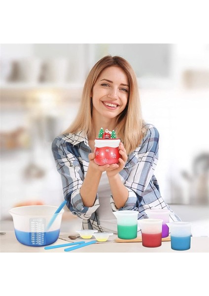 Epoksi Reçine Için Silikon Ölçüm Kabı Reçine 600 ve 100ML Silikon Bardak Silikon Karıştırma Çubukları Karıştırma Aleti ile Malzemeler (Yurt Dışından) fiyatları