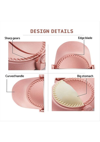 Hamurlu Maker Hamur Kesici ile Seti Empanadas Pres Kalıp Yapımcısı Pierogi Için Hamur Kalıp Seti ve Kesici (Pembe) (Yurt Dışından) indirimleri