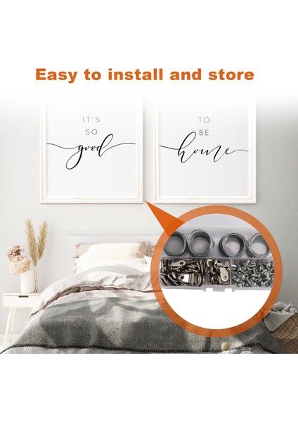 124PCS Resim Asılı Tel Kiti Fotoğraf Çerçevesi Asma Kiti Duvar Montajı Için Çivilerle Resim Asma Kiti (Yurt Dışından) fiyatları