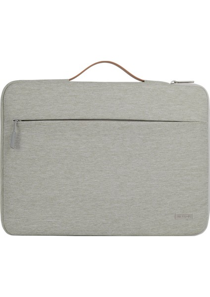 Melcou 16,2 Inç Dizüstü Bilgisayar Çantası Fermuarlı Kılıf Su Geçirmez Polyester Dizüstü Bilgisayar Taşıma Çantası - Bej (Yurt Dışından)