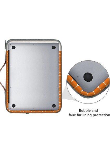 Melcou 16,2 Inç Dizüstü Bilgisayar Çantası Fermuarlı Kılıf Su Geçirmez Polyester Dizüstü Bilgisayar Taşıma Çantası - Bej (Yurt Dışından) fiyatları