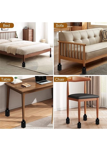 Ayarlanabilir Vida Kelepçesi ile Mobilya Yükselticileri Masa Yükselticileri Sandalye Yükselticileri Yatak Yükselticileri 4 Inç Kare/yuvarlak Sandalye Bacağı (Yurt Dışından) indirimleri
