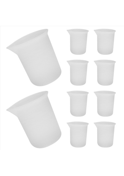 10PCS Silikon Ölçüm Kupaları 100 ml Silikon Kupalar Çubuk Olmayan Karıştırma Bardakları Dıy Tutkal Araçlar El Yapımı Zanaat Için (Yurt Dışından) fırsatları
