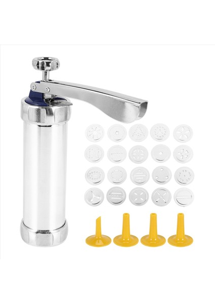 Kurabiye Pres Paslanmaz Çelik Spritz Kurabiye Pres 20 Çerez Kalıp Diskli Buzlanma Kiti ve Dıy Bisküvi Için 4 Boru Nozumu (Yurt Dışından) modelleri