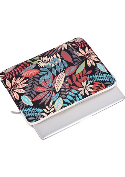 H30-T0121 Yaprak Baskılı Ultra Ince Koruyucu Dizüstü Bilgisayar Kılıfı Fermuarlı Dizüstü Bilgisayar ve Küçük Çanta - Bej/12 Inç Dizüstü (Yurt Dışından) fırsatları