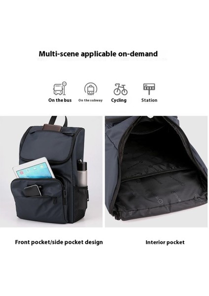 Tough Slhs 3405 Şık Günlük Sırt Çantası Büyük Kapasiteli Günlük Sırt Çantası Iş Seyahati Dizüstü Bilgisayar Çantası - Koyu Mavi (Yurt Dışından) modelleri