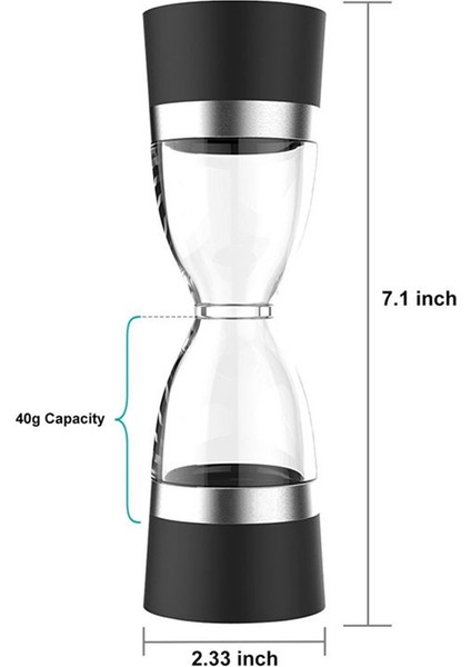 2 Aradan 1 Manuel Biber Öğütücü Biber Tuz Fabrikası Ayarlanabilir Kaba Olan Deniz Kum Saati Çift Kafalı Çift Kullanımlı Öğütücü (Yurt Dışından) fiyatları