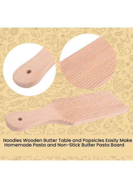 Erişte Ahşap Tereyağı Masa ve Popsicles Kolayca Ev Yapımı Makarna ve Yapışmaz Tereyağı Makarna Tahtası Gnocchi Rulo (Yurt Dışından) fırsatları