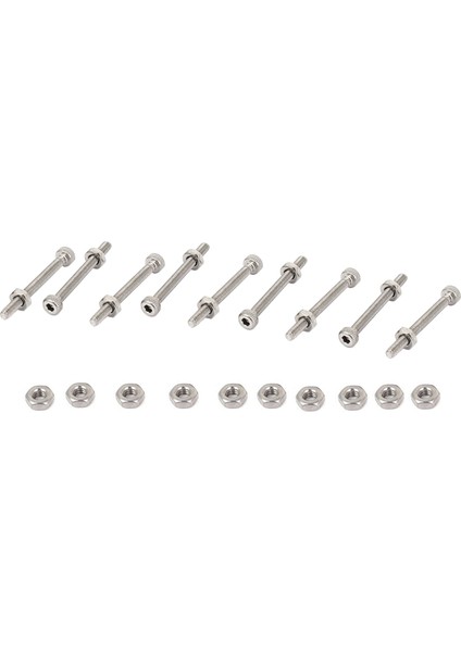 100PCS Metrik M2 Altıgen Somun 304 Paslanmaz Çelik Bağlantı Elemanı DIN934 Cıvata &amp 20PCS Için M2 x 20MM Uzunluğunda Hex Soket Tuhaf Kapak Vidaları Cıvatalar Somun Seti (Yurt Dışından) modelleri