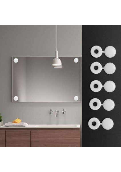 200 Adet Vidalı Kapak Plastik Menteşeli Vida Kafa Kapakları Vida Kapak Kapakları Snap-On Yedek Vidalı Dekoratif Kapaklar (Beyaz) (Yurt Dışından) fiyatları