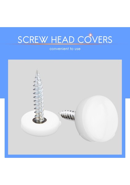 200 Adet Vidalı Kapak Plastik Menteşeli Vida Kafa Kapakları Vida Kapak Kapakları Snap-On Yedek Vidalı Dekoratif Kapaklar (Beyaz) (Yurt Dışından) fırsatları