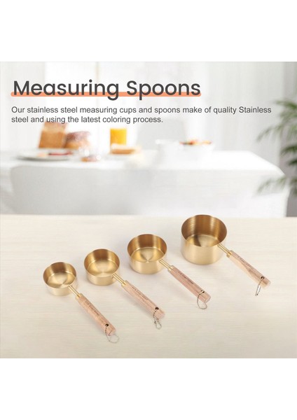 8 Adet Kupa Seti ve Ölçüm Kaşları Kokulu Ahşap Kulplar ile Ölçülme Tedbir Kupaları ve Kaşıklar Seti (Yurt Dışından) indirimleri