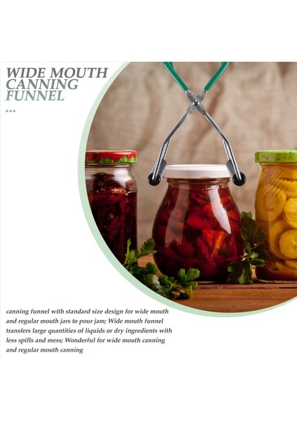Canning Kit Kavanoz Kaldırıcı Geniş Ağız Konserve Kavanozlar Için Canning Huni Kapağı Değnek Anti-Scald Mutfak Araçları (3pcs Yeşil) (Yurt Dışından) fırsatları