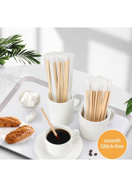 200PCS 5 5 Inç Kahve Karıştırıcılar Çubuklar -Natural Ahşap Çevre Dostu Kahve Içecek Milktea Tek Kullanımlık Karıştırıcı Çubuk (Yurt Dışından) indirimleri