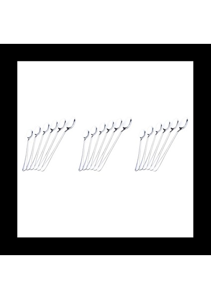 18PCS Uzunluğunda Tutamak Paslanmaz Çelik Çay Kahve Kaşıkları Dondurma Çatal Bıçak Takımı (Yurt Dışından)