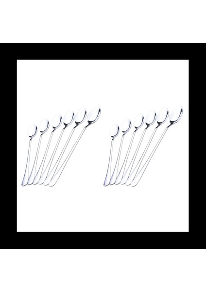 18PCS Uzunluğunda Tutamak Paslanmaz Çelik Çay Kahve Kaşıkları Dondurma Çatal Bıçak Takımı (Yurt Dışından) fiyatları