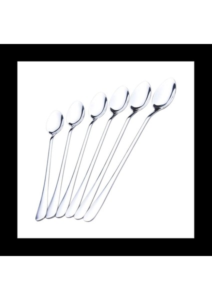 18PCS Uzunluğunda Tutamak Paslanmaz Çelik Çay Kahve Kaşıkları Dondurma Çatal Bıçak Takımı (Yurt Dışından) modelleri