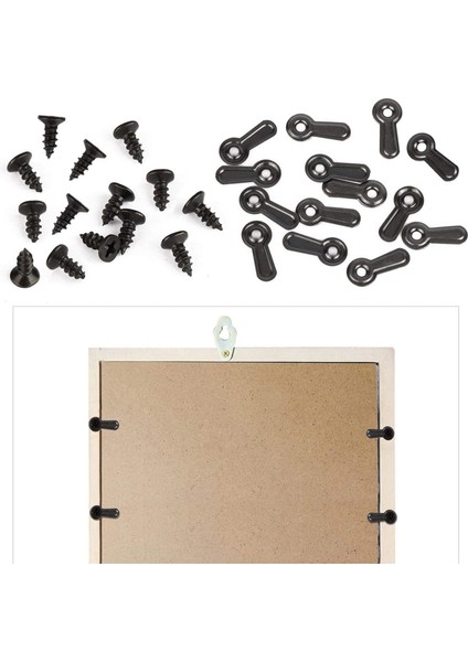 900 Resim Turn Düğmesi Bağlantı Taşıyıcıları Fotoğraf Çerçevesi Donanımı ve Zanaat Asılı Çizim Siyah Için 900 Vida (Yurt Dışından) modelleri